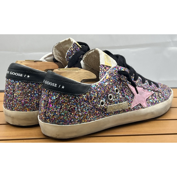 Golden Goose Super-Star Low Top Multi color Limited Edition Size 40 US 10 - Picture 4 of 16